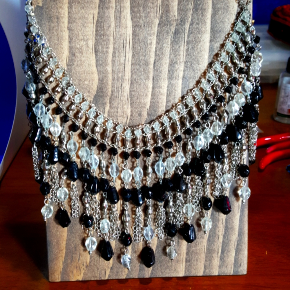 Three Strand Beaded Necklace